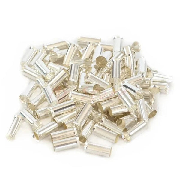 Conversions Tech 100PCS EN Series Non-Insulated Wire Connector Ferrules Electrical Cable Terminal Brass Bare Tinned Crimp Terminal 22-10 AWG
