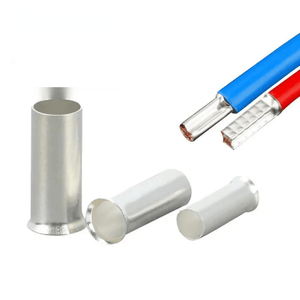 Conversions Tech 100PCS EN Series Non-Insulated Wire Connector Ferrules Electrical Cable Terminal Brass Bare Tinned Crimp Terminal 22-10 AWG