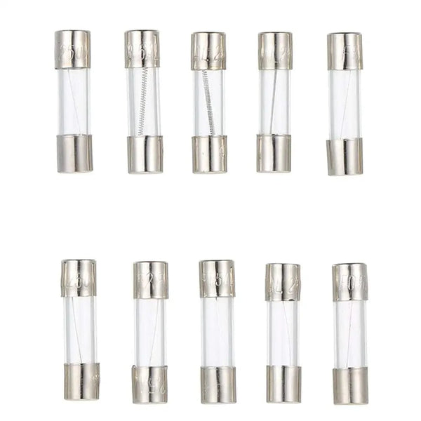 Conversions Tech 100pcs boxed 100Pcs Fast-Blow Glass Fuses Assorted Kit 5x20mm 0.2x0.78 Inch F10AL250V 0.2A 0.5A 1A 2A 3A 5A 8A 10A 15A 20A