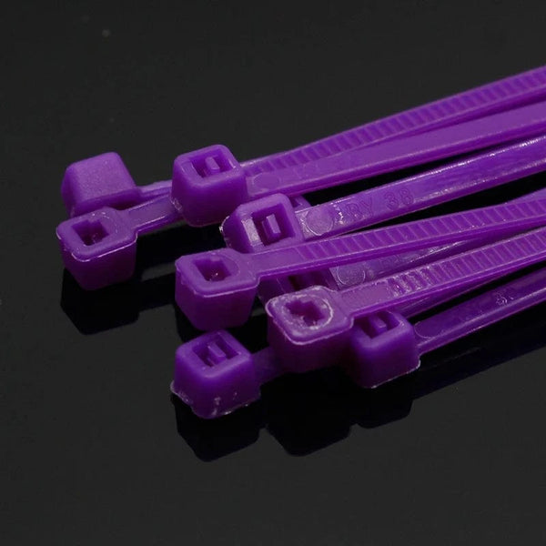 Conversions Tech 100Pcs/pack 4 * 200mm wide 2.7mm color self-locking zip ties nylon, home office plastic zip ties