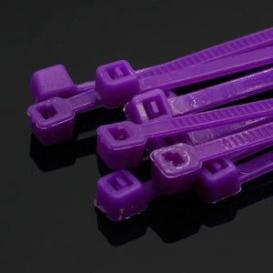 Conversions Tech Violet 100Pcs/pack 4 * 200mm wide 2.7mm color self-locking zip ties nylon, home office plastic zip ties