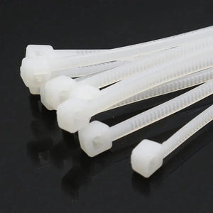 Conversions Tech White 100Pcs/pack 4 * 200mm wide 2.7mm color self-locking zip ties nylon, home office plastic zip ties