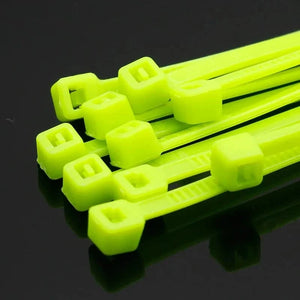 Conversions Tech Light green 100Pcs/pack 4 * 200mm wide 2.7mm color self-locking zip ties nylon, home office plastic zip ties