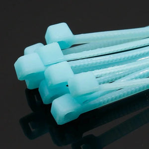 Conversions Tech Light blue 100Pcs/pack 4 * 200mm wide 2.7mm color self-locking zip ties nylon, home office plastic zip ties