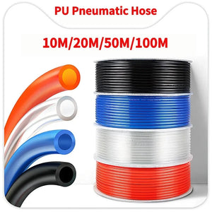 Conversions Tech Transparent 10m / 10x6.5mm 10M/20M/50M/100M Pneumatic Tubing Pipe PU Polyurethane Tube Air Compressor Hose Line Fitting or Fluid Transfer 4MM 6MM 8MM 10MM