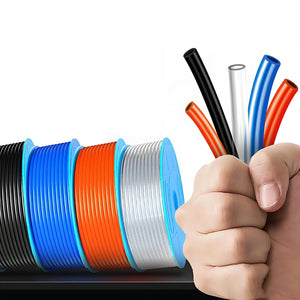 Conversions Tech 10M/20M/50M/100M Pneumatic Tubing Pipe PU Polyurethane Tube Air Compressor Hose Line Fitting or Fluid Transfer 4MM 6MM 8MM 10MM