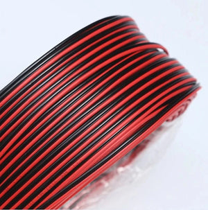 Conversions Tech 10m 2pin 16-30AWG UL2468 Electrical Wire Extension Red Black Cable for Automotive Flat Cable LED Lighting Audio Electric Wire