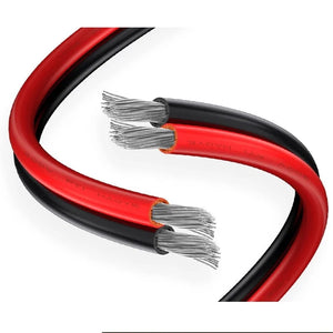 Conversions Tech 10m 2pin 16-30AWG UL2468 Electrical Wire Extension Red Black Cable for Automotive Flat Cable LED Lighting Audio Electric Wire