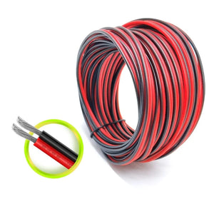 Conversions Tech UL2468 / 16AWG / 10m 10m 2pin 16-30AWG UL2468 Electrical Wire Extension Red Black Cable for Automotive Flat Cable LED Lighting Audio Electric Wire