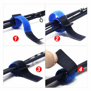 Conversions Tech 10pcs 20 * 200mm, Reusable Self-adhesive Nylon Zip Ties, Cable Fasteners