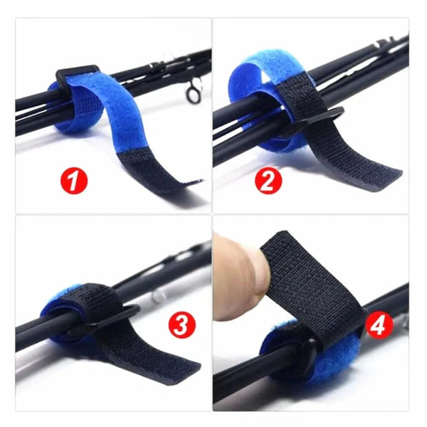 Conversions Tech 10pcs 20 * 200mm, Reusable Self-adhesive Nylon Zip Ties, Cable Fasteners