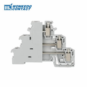 Conversions Tech 10Pcs DIKD 1.5 3 Levels Sensor Screw Connector 2.5 mm² 6-Conductor Electric Din Rail Triple Three Level Terminal Block DIKD1.5