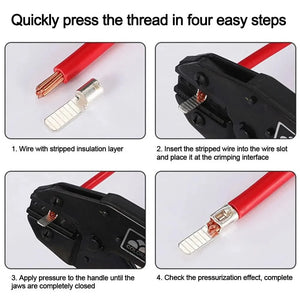 Conversions Tech 10Pcs Pin-Shaped C45 Terminals Nose Cold Pressed End Copper Tin Plated DZ47 Circuit Breaker Plug Electrical Cable Wire Lug