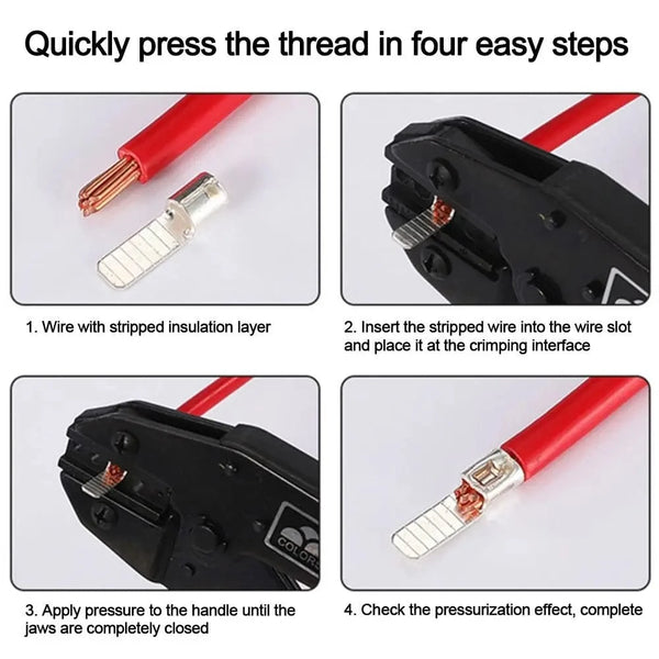 Conversions Tech 10Pcs Pin-Shaped C45 Terminals Nose Cold Pressed End Copper Tin Plated DZ47 Circuit Breaker Plug Electrical Cable Wire Lug