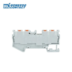 Conversions Tech 10Pcs PT2.5-QU Push-In Spring 4-Conductor Strip Plug PT 2.5 QUATTRO Wire Electrical Connector Din Rail Terminal Block PT 2.5-QU