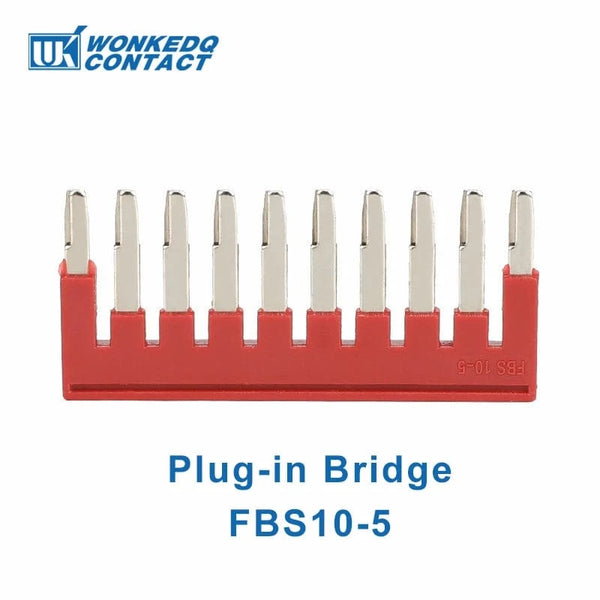 Conversions Tech Bridge FBS10-5 / 10 Pcs 10Pcs PT2.5-QU Push-In Spring 4-Conductor Strip Plug PT 2.5 QUATTRO Wire Electrical Connector Din Rail Terminal Block PT 2.5-QU