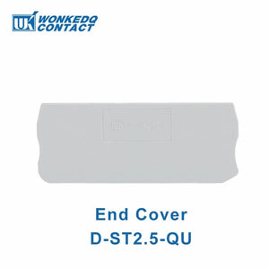 Conversions Tech End Cover D-ST2.5-QU / 10 Pcs 10Pcs PT2.5-QU Push-In Spring 4-Conductor Strip Plug PT 2.5 QUATTRO Wire Electrical Connector Din Rail Terminal Block PT 2.5-QU