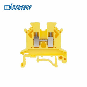 Conversions Tech UK2.5B-Yellow / 10 Pcs 10Pcs UK 2.5 Terminal Block UK2.5B Screw Connection Connect Strip 2.5B 2.5mm² Cable Electrical Din Rail Wire Connector