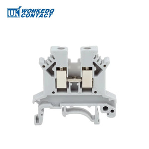 Conversions Tech 10Pcs UK 2.5 Terminal Block UK2.5B Screw Connection Connect Strip 2.5B 2.5mm² Cable Electrical Din Rail Wire Connector