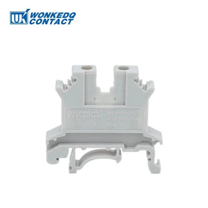 Conversions Tech 10Pcs UK 2.5 Terminal Block UK2.5B Screw Connection Connect Strip 2.5B 2.5mm² Cable Electrical Din Rail Wire Connector