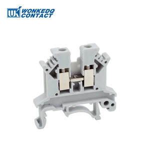 Conversions Tech 10Pcs UK 2.5 Terminal Block UK2.5B Screw Connection Connect Strip 2.5B 2.5mm² Cable Electrical Din Rail Wire Connector