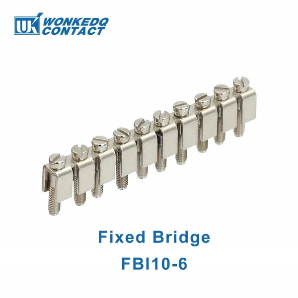 Conversions Tech FBI10-6 / 10 Pcs 10Pcs UK 2.5 Terminal Block UK2.5B Screw Connection Connect Strip 2.5B 2.5mm² Cable Electrical Din Rail Wire Connector