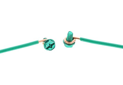 Conversions Technology Electrical 12 AWG Solid Grounding Pigtails with Screws - 2pc Pack