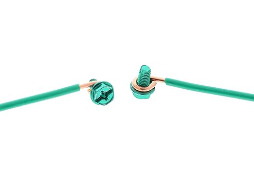 Conversions Technology 12 AWG Solid Grounding Pigtails with Screws - 50-Pack