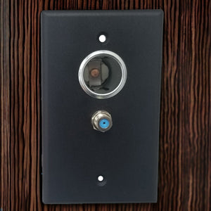 Conversions Technology wall plates & covers 12 Volt Universal Outlet Wall Plate with F Connector  |  Black