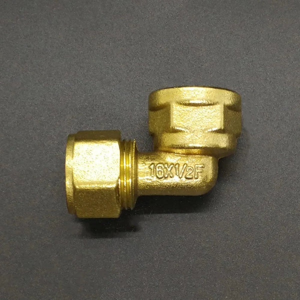 Conversions Tech 1216 1418 1620 2025 2632 PEX-AL-PEX 1/2" 3/4" 1" Male Female Brass Elbow 90 Degree Pipe Fitting Adapter For Solar Floor Heating