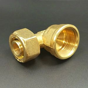 Conversions Tech 1216 1418 1620 2025 2632 PEX-AL-PEX 1/2" 3/4" 1" Male Female Brass Elbow 90 Degree Pipe Fitting Adapter For Solar Floor Heating