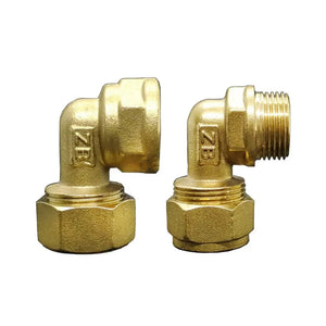 Conversions Tech 1216 1418 1620 2025 2632 PEX-AL-PEX 1/2" 3/4" 1" Male Female Brass Elbow 90 Degree Pipe Fitting Adapter For Solar Floor Heating