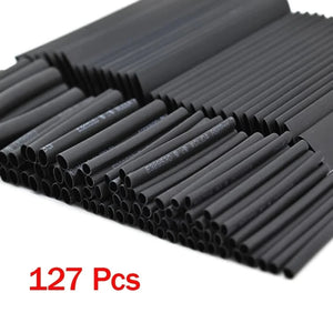 Conversions Tech 127Pcs Heat Shrink Tube Sleeving Tubing Assortment Kit Electrical Connection Electrical Wire Wrap Cable Waterproof Shrinkage 2:1