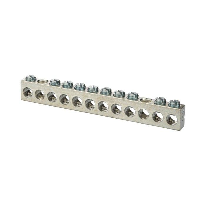 Aluminum 12 Hole Neutral Bar 250 MCM - 750 MCM