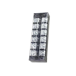 Conversions Tech 15A/25A/45A 600V Dual Row Barrier Screw Terminal Block Wire Connector TB Series 3/4/5/6/8/10/12 PIN Optional TB-1503 TB-2503