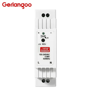 Conversions Tech 15W 30W 45W 60W Single Output DC 5V 12V 24V Industrial Din Rail Power Supply Switch Input 100-240VAC DR-15 DR-30 DR-45 DR-60