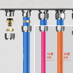 Conversions Tech Φ16mm*3/4",Φ20mm*3/4" Pex,Pert,Outlet Connections,Underfloor Heating Manifold Pipe Coupling