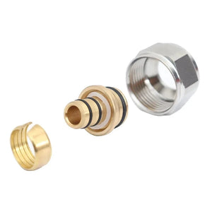 Conversions Tech Φ16mm*3/4",Φ20mm*3/4" Pex,Pert,Outlet Connections,Underfloor Heating Manifold Pipe Coupling
