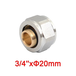 Conversions Tech 3-4x20mm / CHINA Φ16mm*3/4",Φ20mm*3/4" Pex,Pert,Outlet Connections,Underfloor Heating Manifold Pipe Coupling