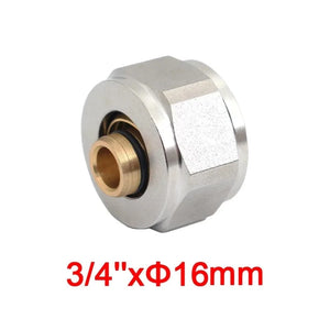 Conversions Tech 3-4x16mm / CHINA Φ16mm*3/4",Φ20mm*3/4" Pex,Pert,Outlet Connections,Underfloor Heating Manifold Pipe Coupling