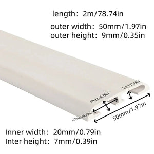 Conversions Tech 1PC 2m/78.74in Cable sheath PVC flexible conduit cable protector cable hider