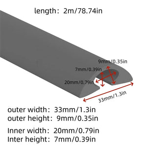 Conversions Tech 1PC 2m/78.74in Cable sheath PVC flexible conduit cable protector cable hider