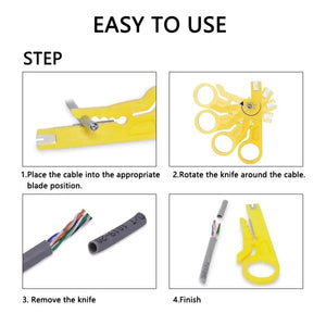 Conversions Tech 1PC Wire Stripper Knife Crimper Pliers Crimping Tool Cable Stripping Wire Cutter Multi Tools Cut Line Multifunctional Hand Tools