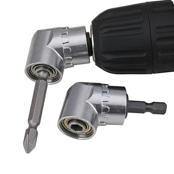 Conversions Tech 1pcs Hex Bit 105 Degree Angle Screwdriver Socket Holder Adapter Adjustable Bits Drill Angle Screwdriver Batch Head Black Silver