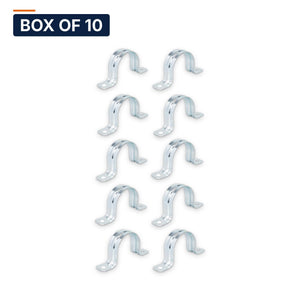 Conversions Tech Electrical > Conduit Fittings > Straps & Hangers Box of 10 ($0.59 ea) 2-1/2 in. Rigid Two-Hole Strap, Steel | TSP-250R