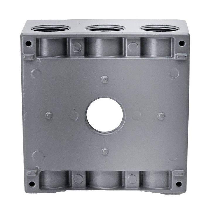 Conversions Technology weatherproof boxes 2 Gang weatherproof Grey box with (7) 3/4" threaded outlets Deep