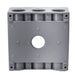 Conversions Technology weatherproof boxes 2 Gang weatherproof Grey box with (7) 3/4" threaded outlets Deep