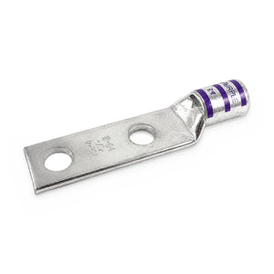 Conversions Tech Electrical > Connectors > Compression Lugs 2-Hole Copper Compression Lug 4/0 AWG 5/16" Stud | 90°C Tin-Plated