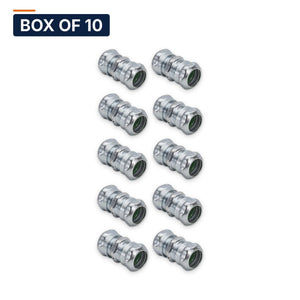 Conversions Tech Electrical > Conduit Fittings > EMT Couplings Box of 10 ($3.00 ea) 2 in. EMT Compression Coupling, Steel | UL 514B | 3105-0002