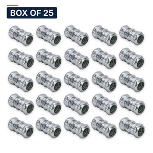 Conversions Tech Electrical > Conduit Fittings > EMT Couplings Box of 25 ($2.80 ea) 2 in. EMT Compression Coupling, Steel | UL 514B | 3105-0002
